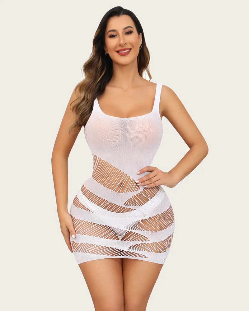 Fishnet Dress Cut Out Mesh Chemise