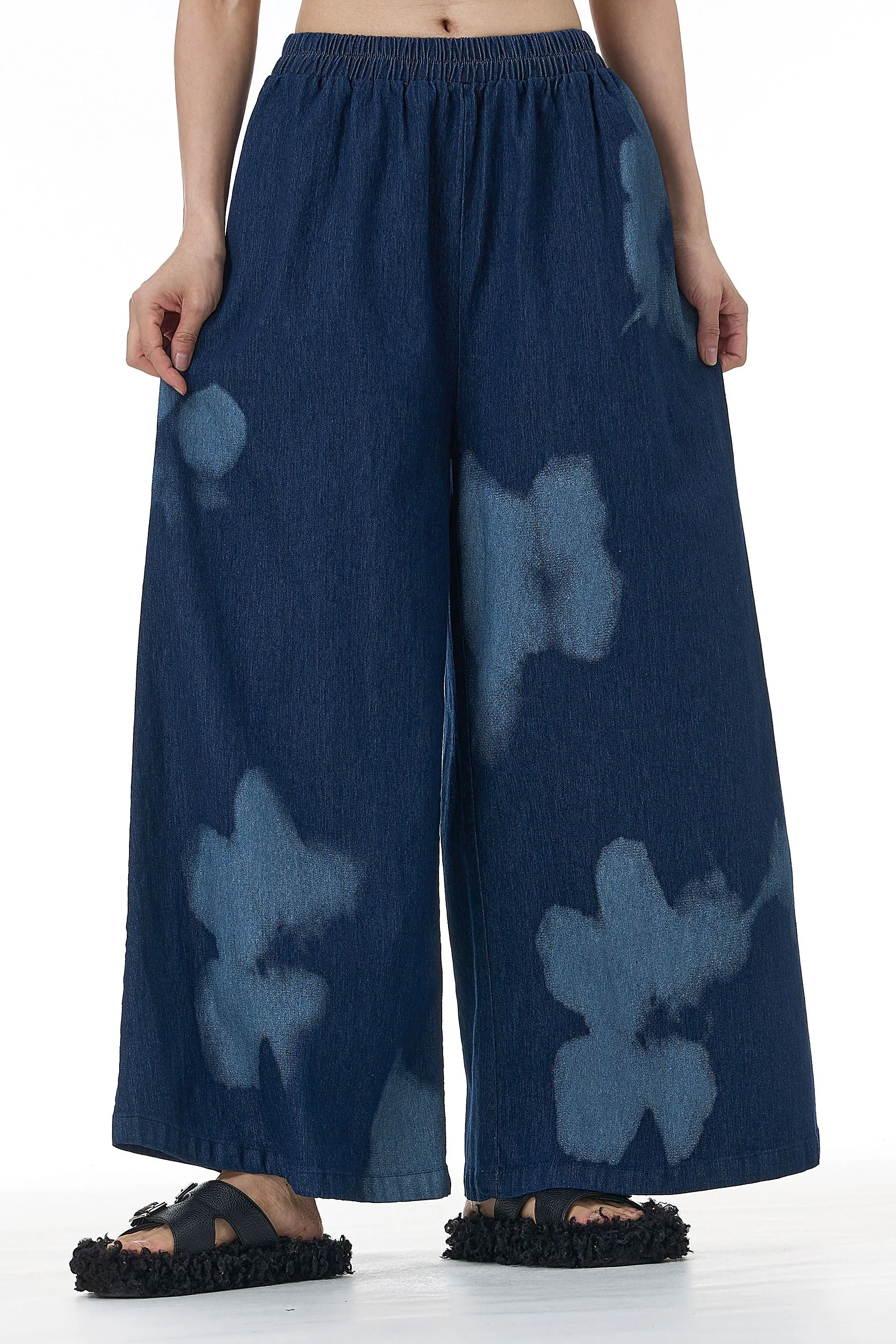 Floral Fade Denim Pants