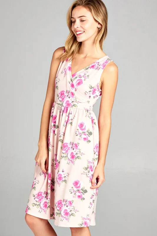 FLORAL TERRY BABYDOLL CASUAL DRESS