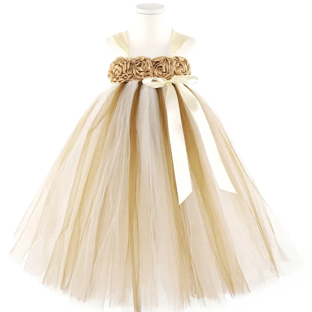 Flower Girl Tutu Dress Birthday Party Clothes for Children