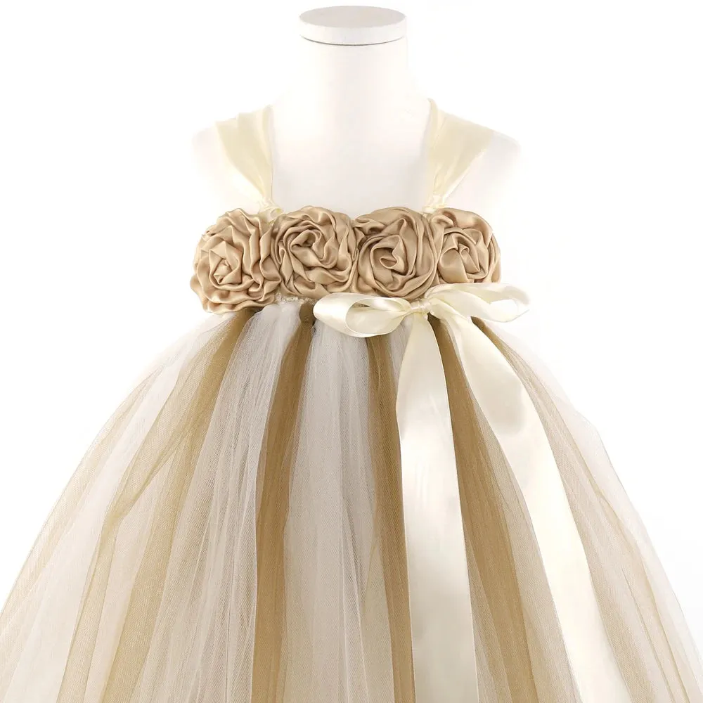 Flower Girl Tutu Dress Birthday Party Clothes for Children