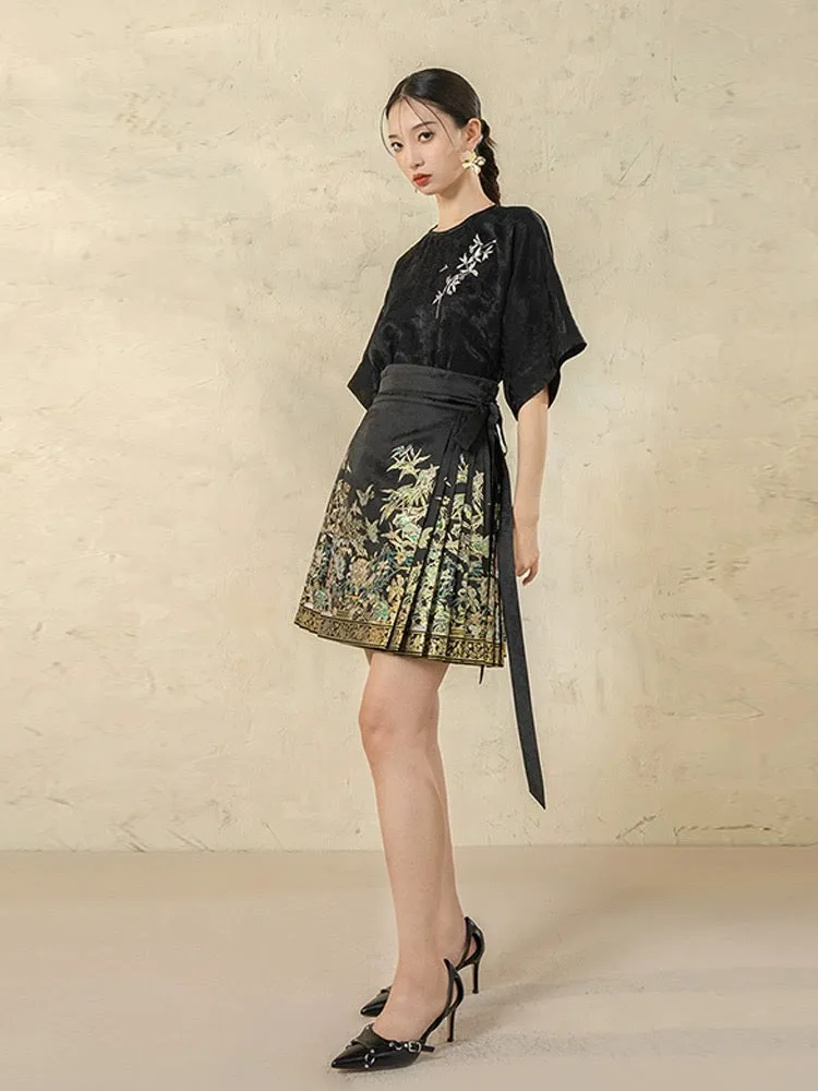 Fragrance Modern Hanfu Ming Style Mini Mamian Skirt