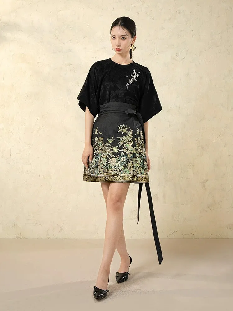 Fragrance Modern Hanfu Ming Style Mini Mamian Skirt