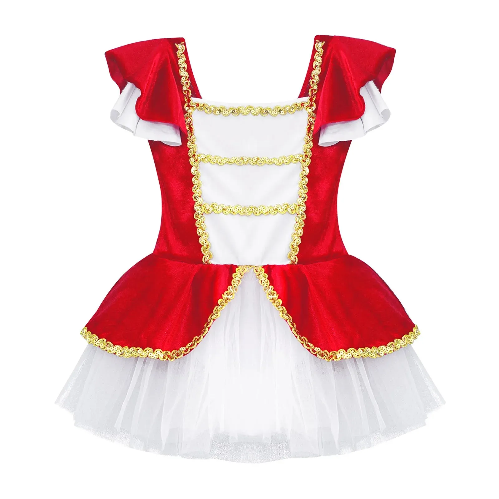 Girls Ballet Dance Leotard Tutu Princess Dress for Stage Performance