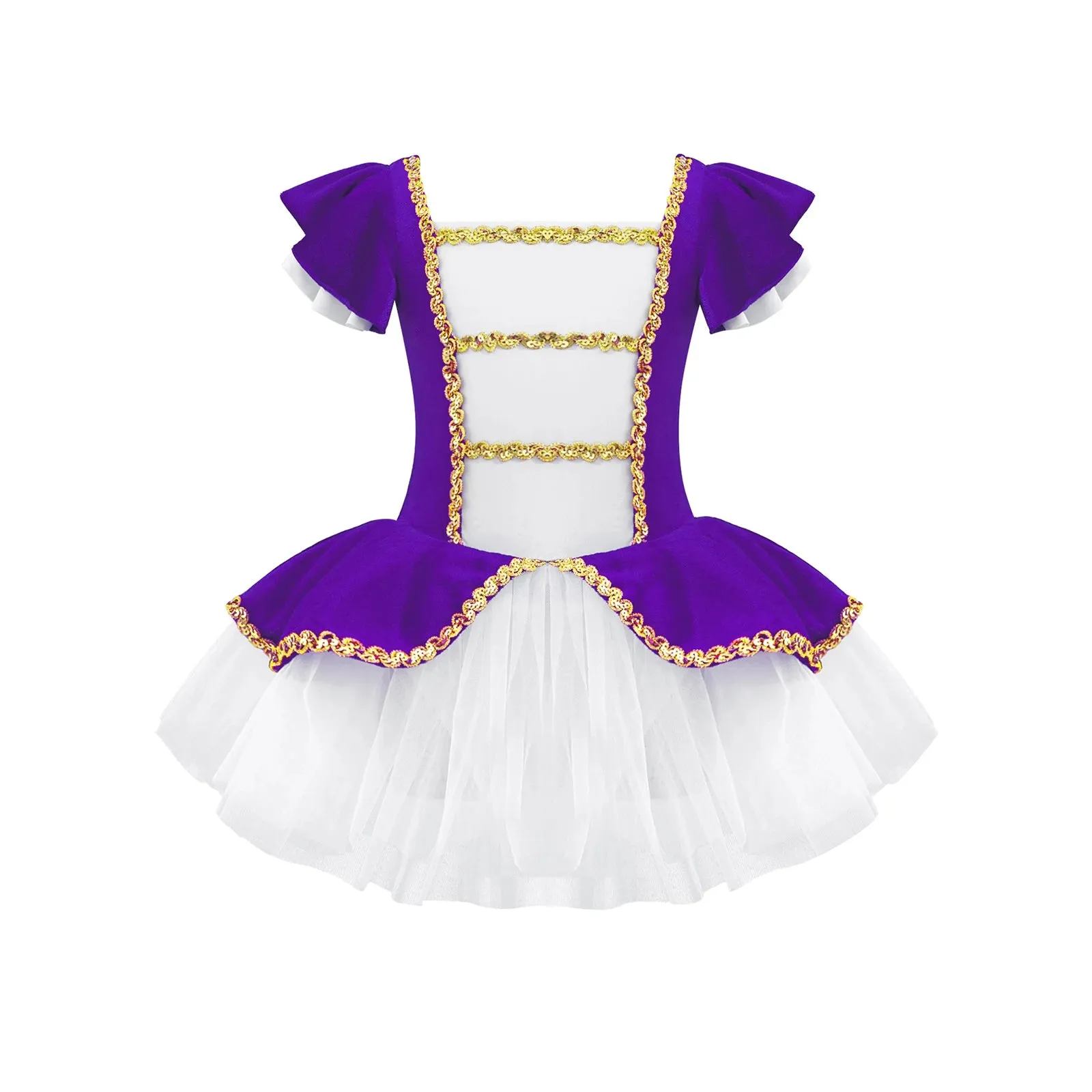 Girls Ballet Dance Leotard Tutu Princess Dress for Stage Performance