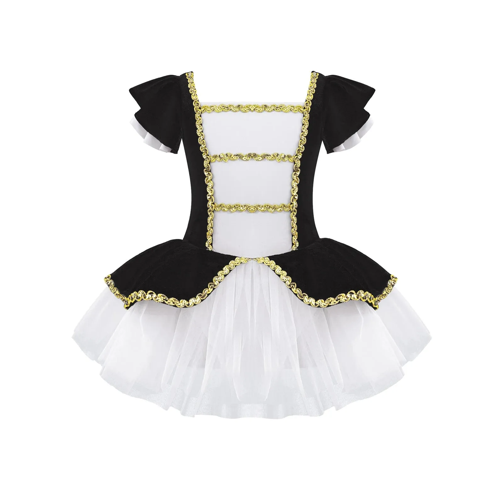 Girls Ballet Dance Leotard Tutu Princess Dress for Stage Performance