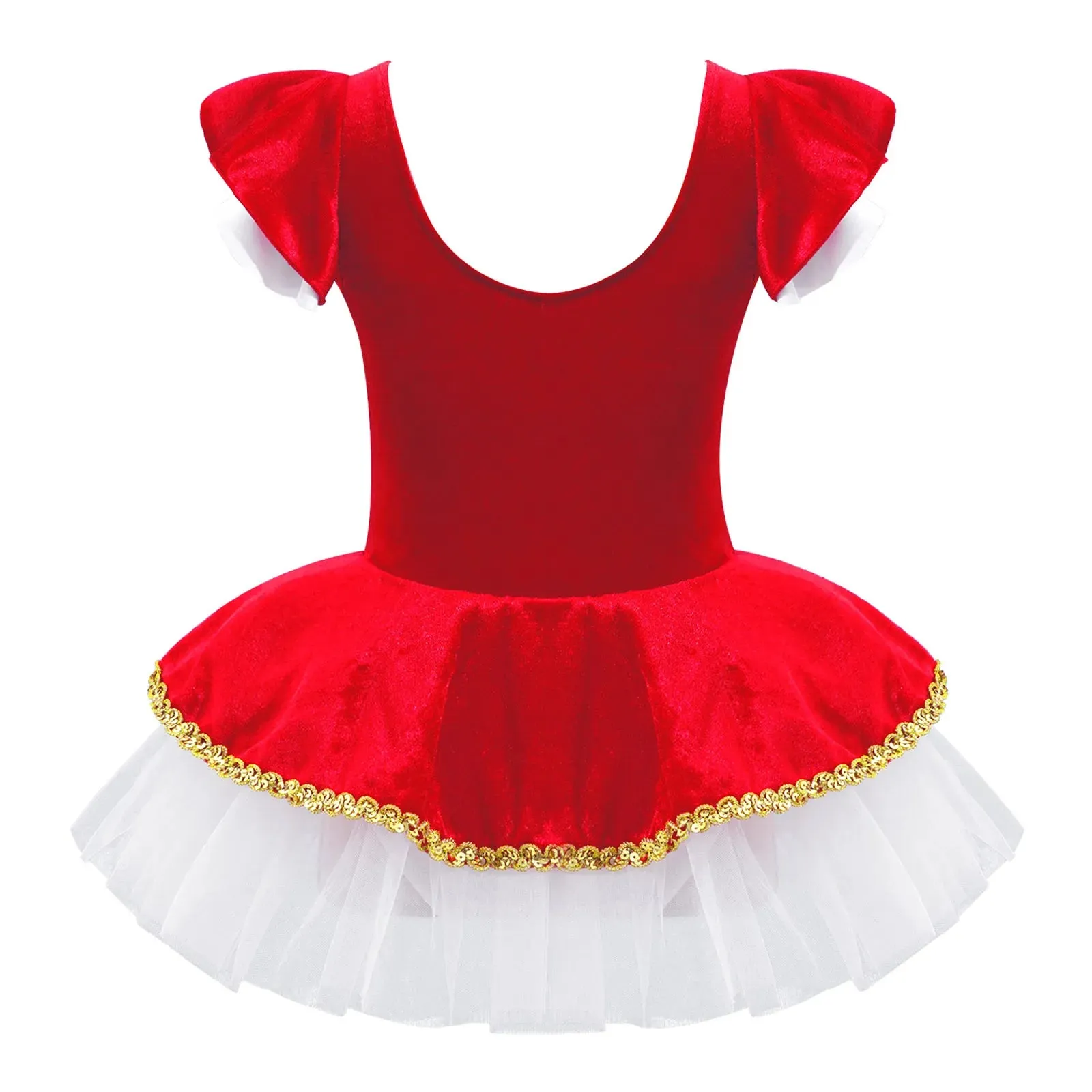 Girls Ballet Dance Leotard Tutu Princess Dress for Stage Performance