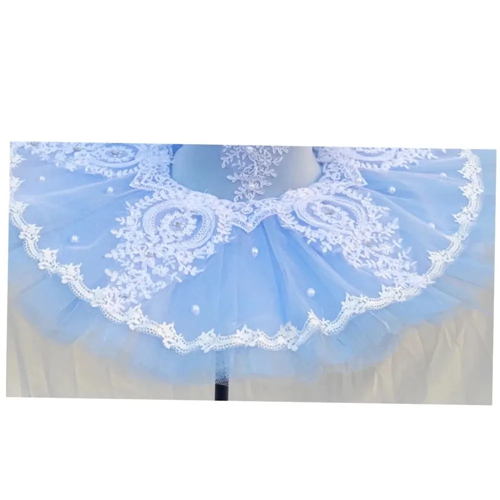 Girls Blue Ballet Tutu  Ballerina Dress Dance Stage Costume