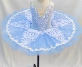 Girls Blue Ballet Tutu  Ballerina Dress Dance Stage Costume