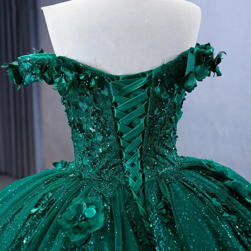 Green Ball Gown Quinceañera Dress