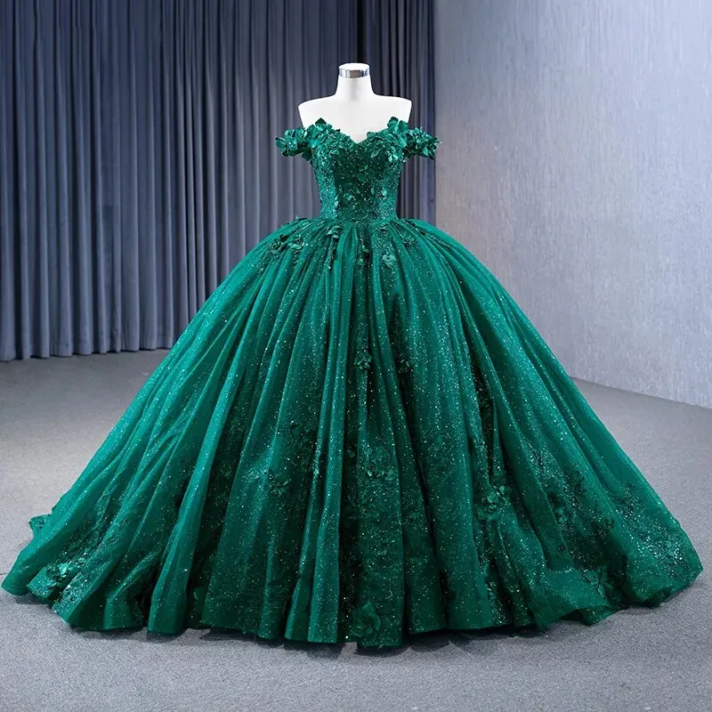 Green Ball Gown Quinceañera Dress