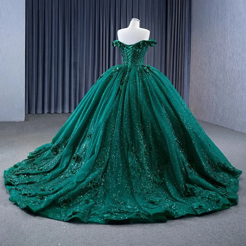 Green Ball Gown Quinceañera Dress