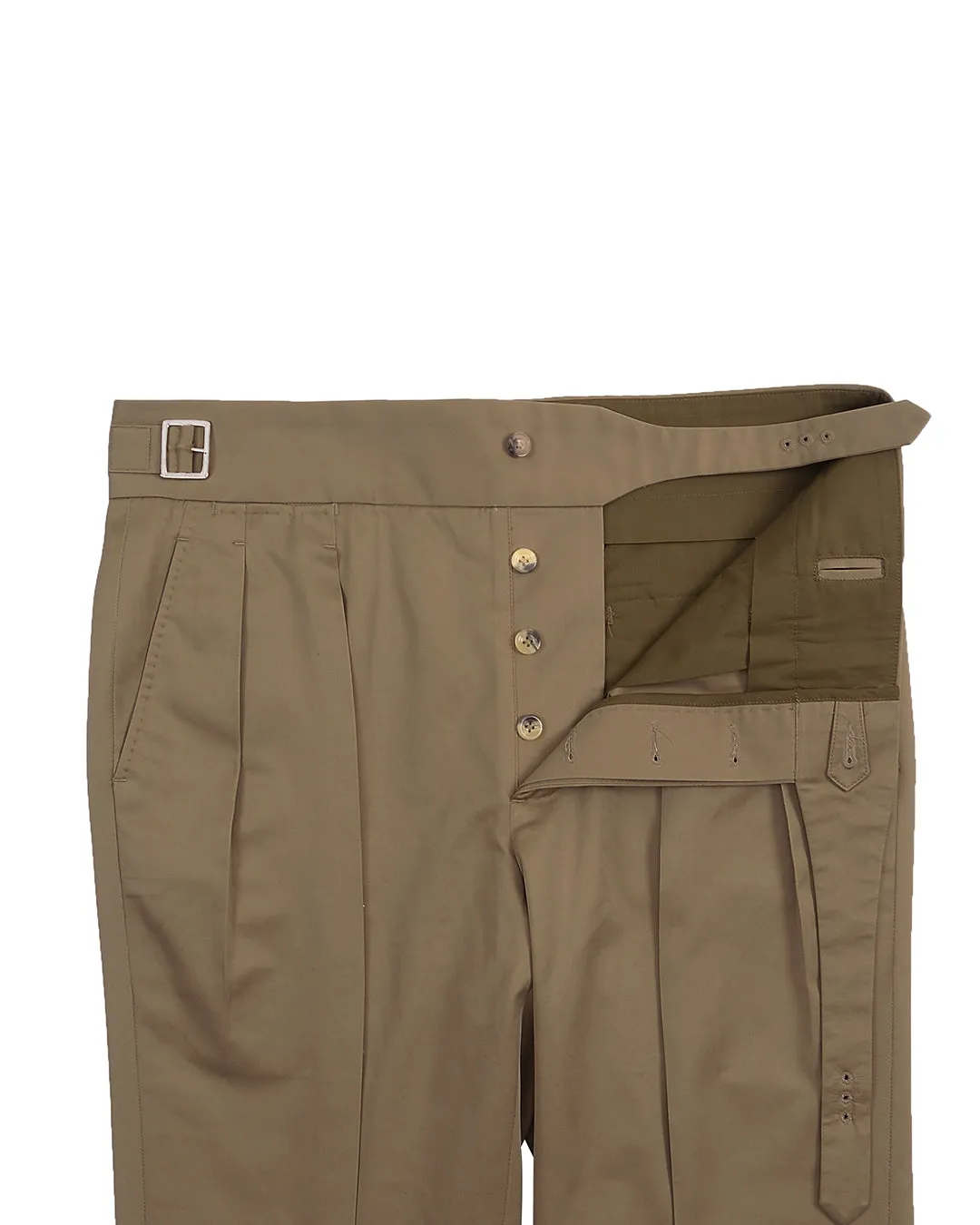 Gurkha Pant in British Khaki Twill Chino 9 Oz