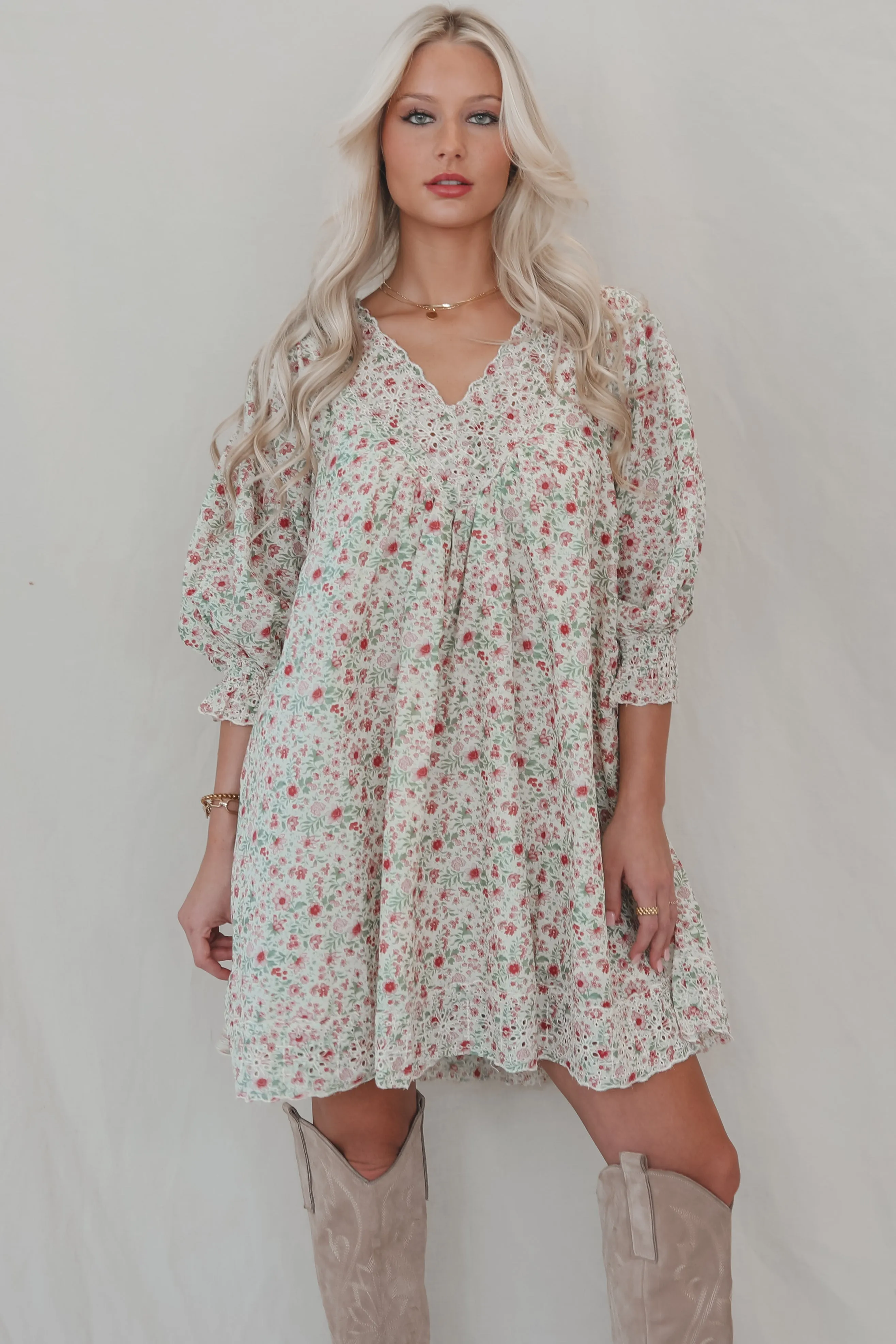 Having A Sweet Floral Moment Babydoll Dress