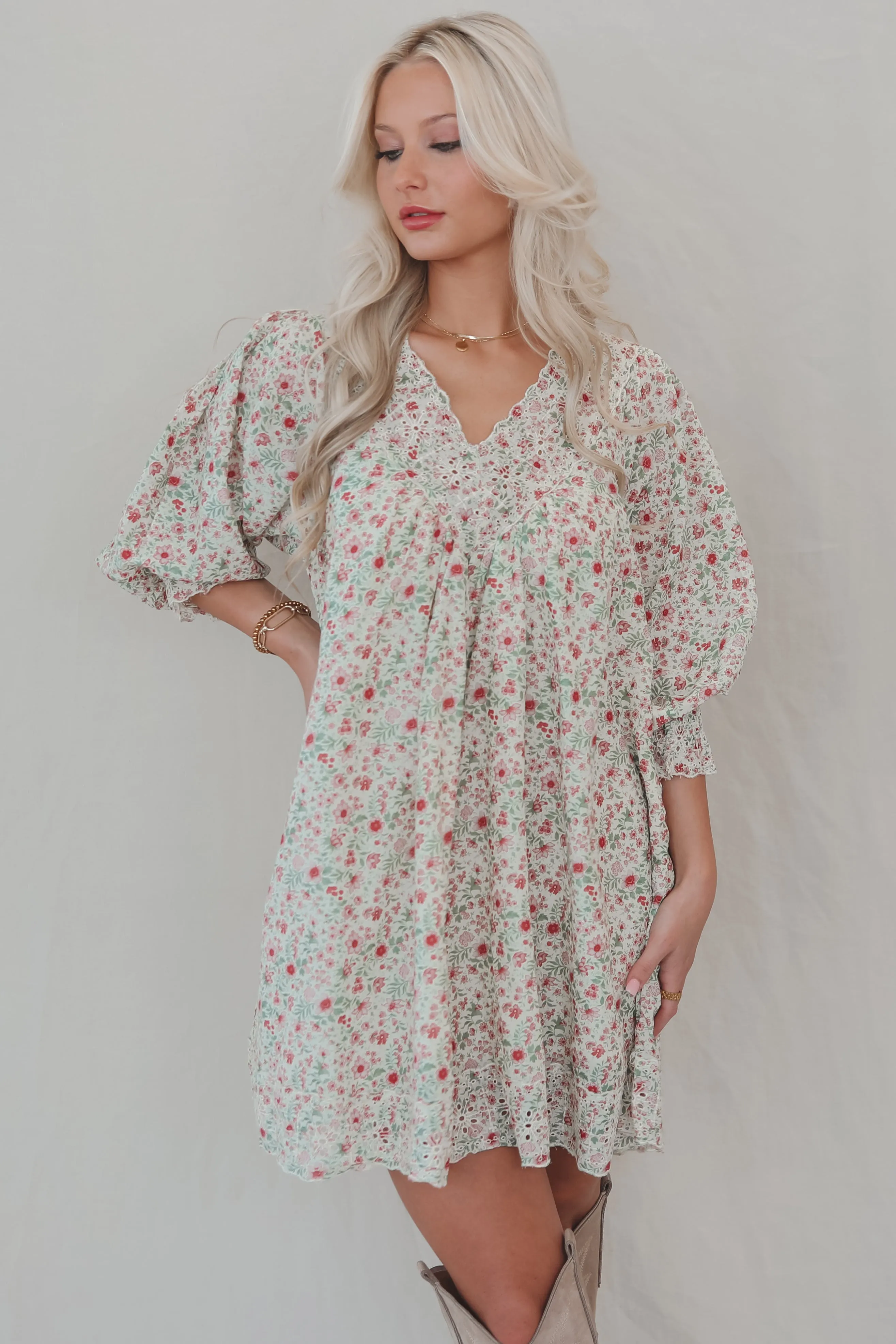 Having A Sweet Floral Moment Babydoll Dress