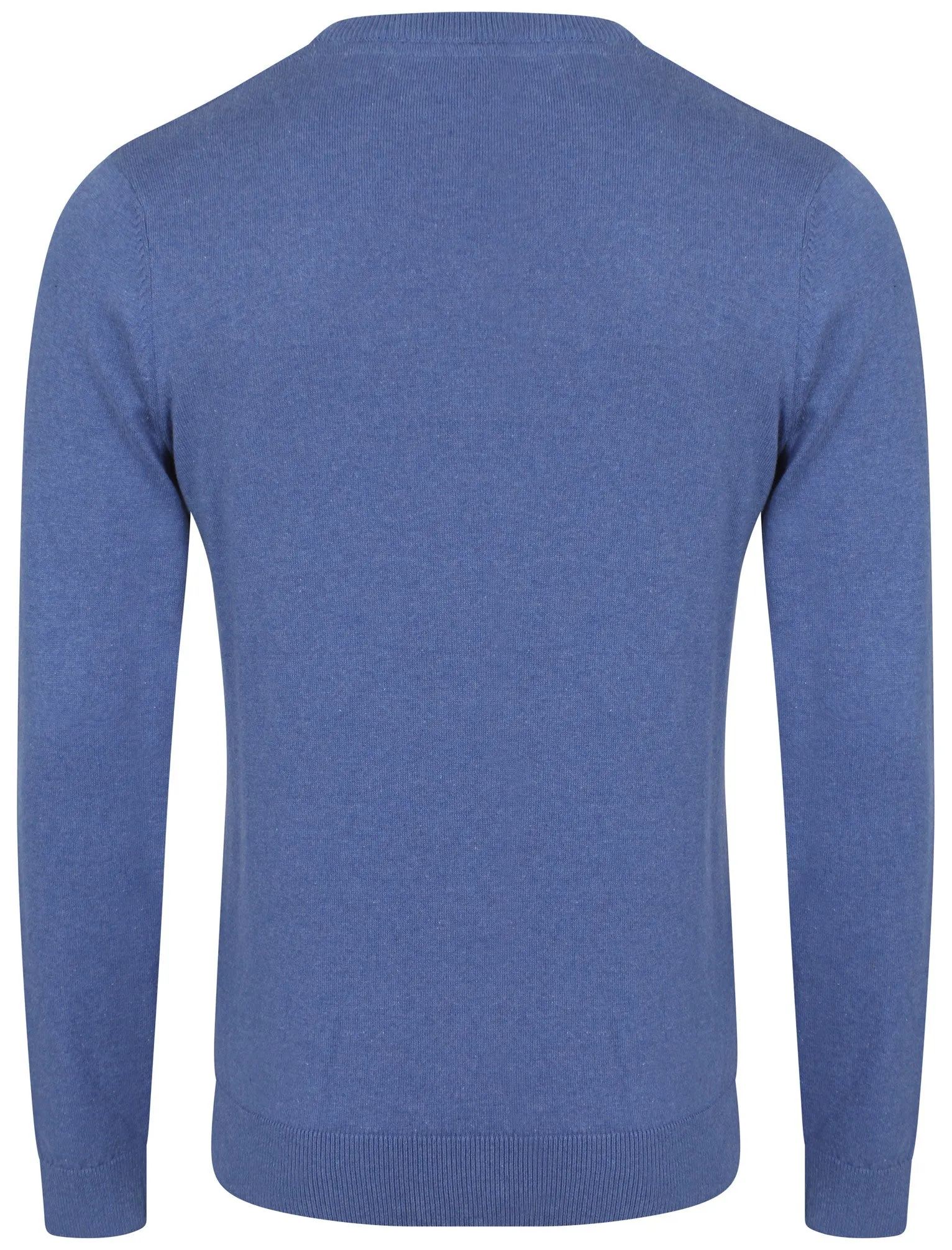 Heppleston V-neck Cotton Jumper in Blue Marl - Tokyo Laundry