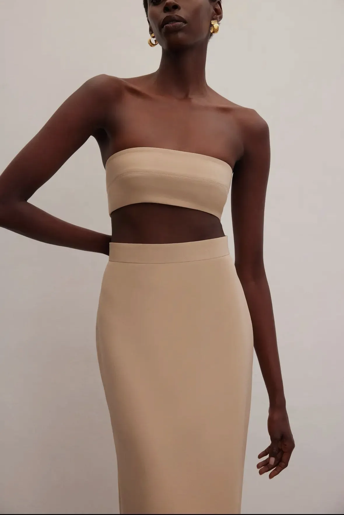 High waisted Pencil long skirt by Le Cre Limited Edition