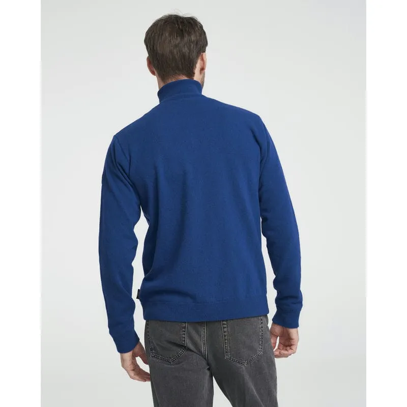 Holebrook Stellan Windproof Mens Merino 1/4 Zip Jumper - Dark Royal