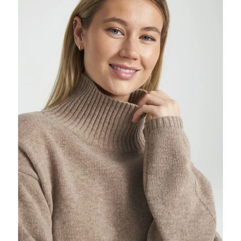 Holebrook Veronika Ladies Turtleneck Jumper - Khaki