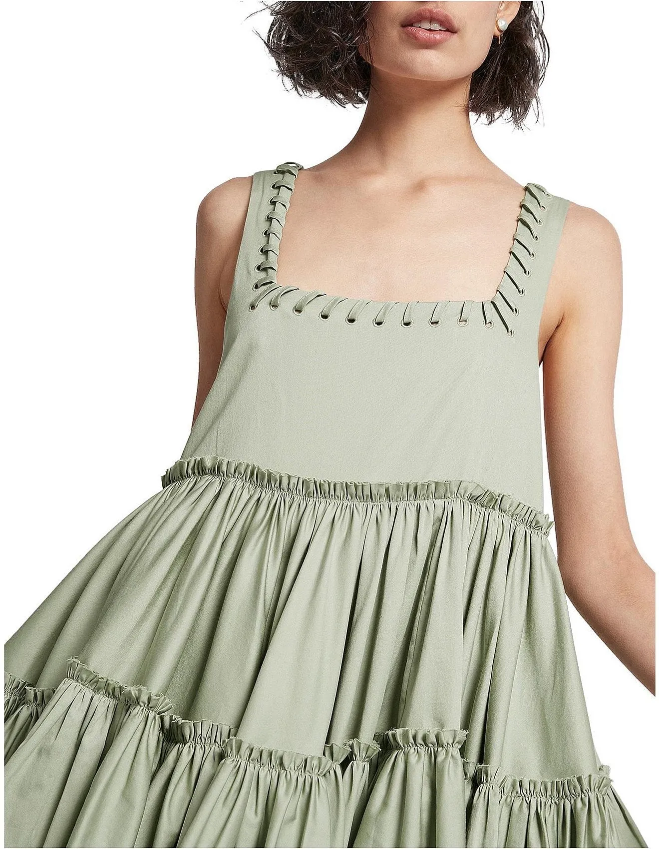 Hushed Mini Dress Green