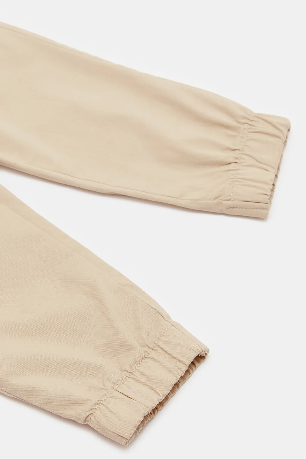 Infant Boys Beige Twill Chino Jogger