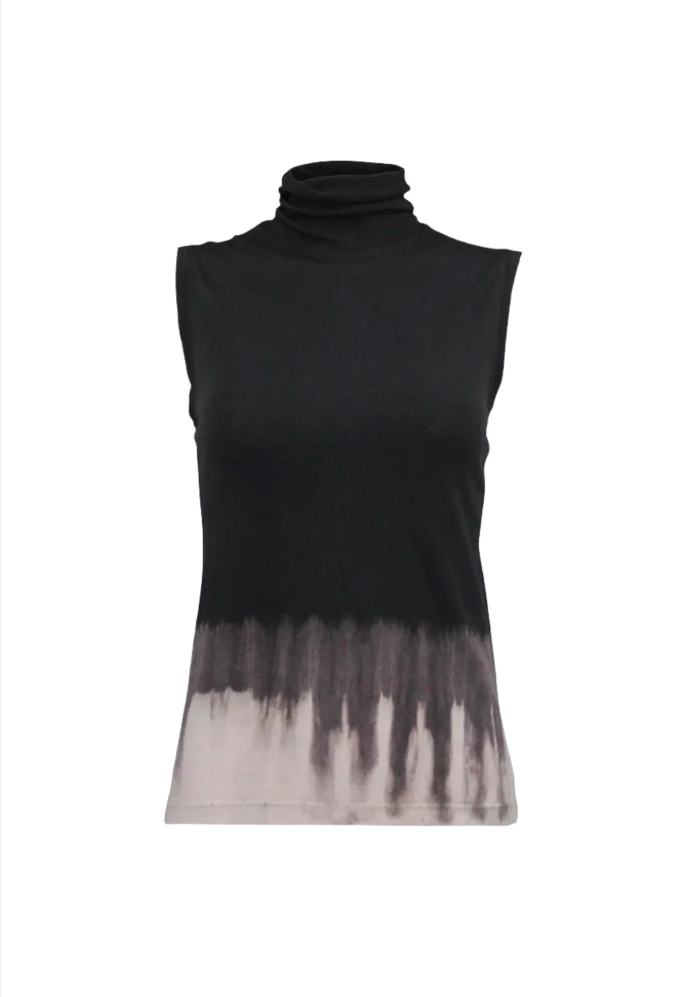 Jersey Sleeveless Turtleneck - Black Horizon