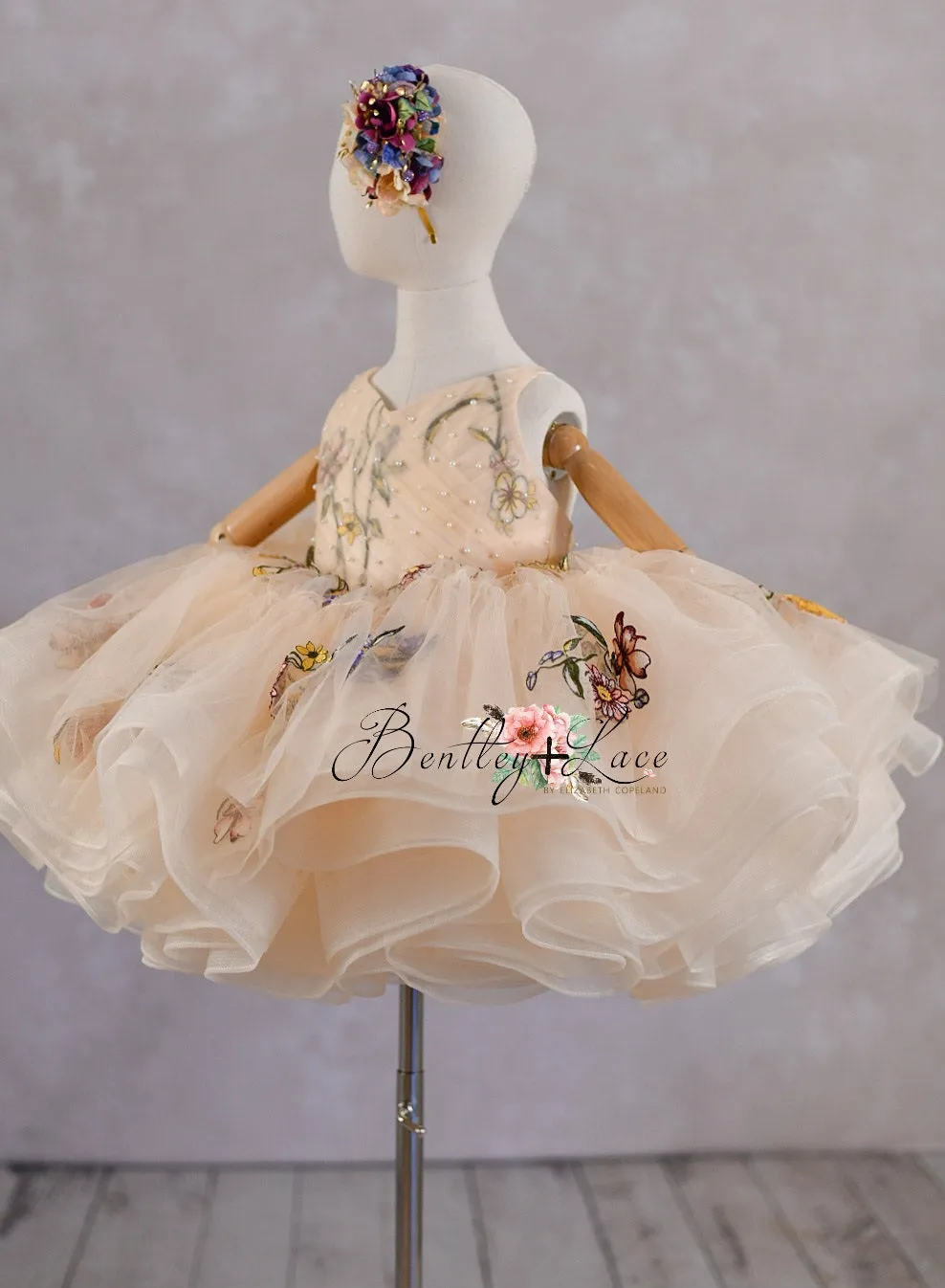 Jessica - Floral petal dress- (5-6 Year)