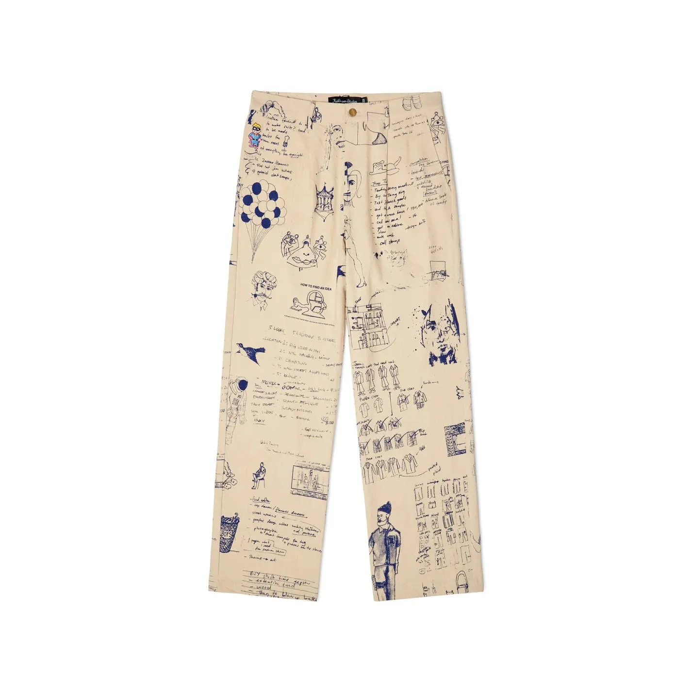 Kidsuper Doodles Denim pants-Tan