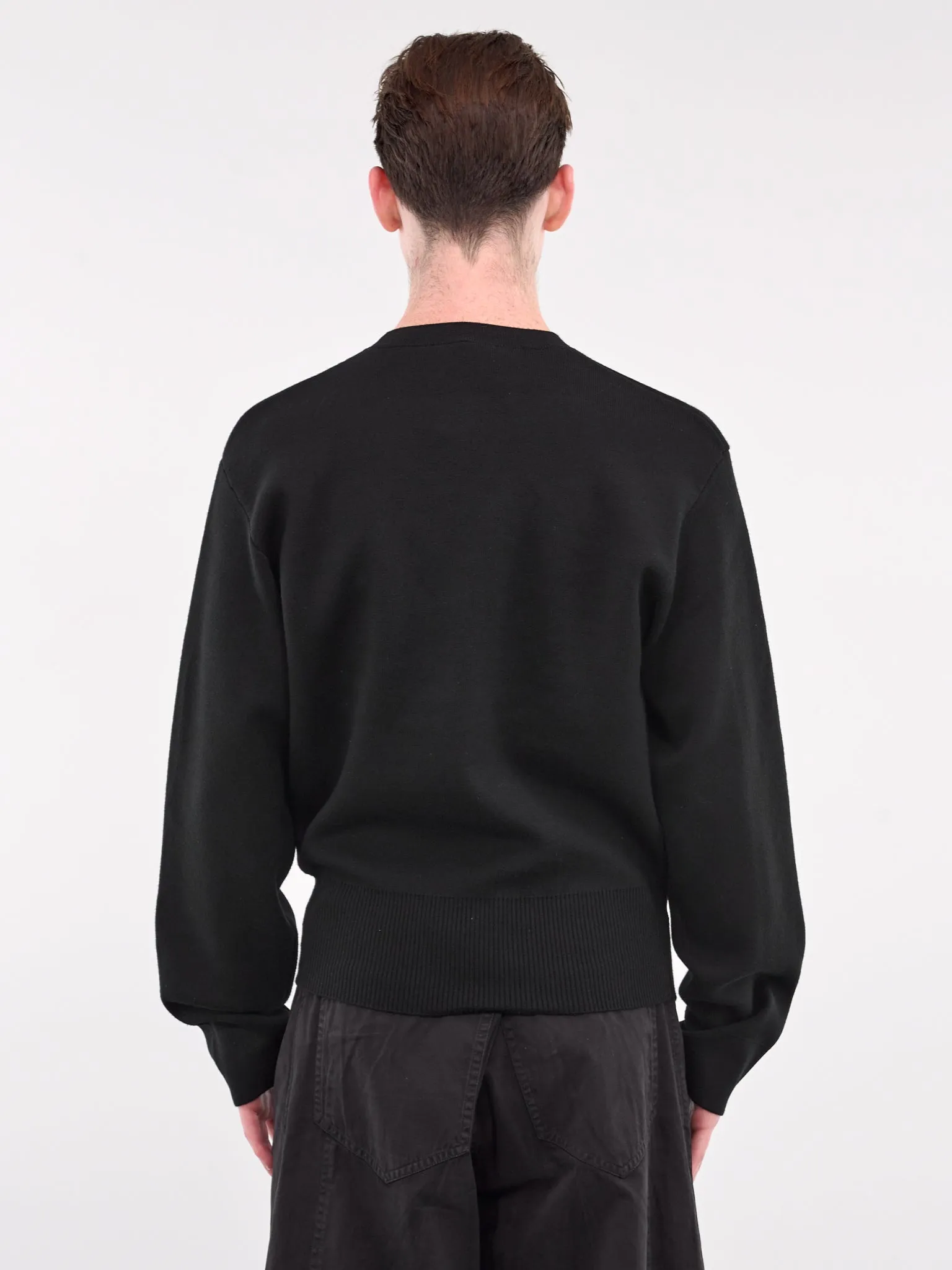 Knitted Crewneck Jumper (KNT-101-01-BLACK)