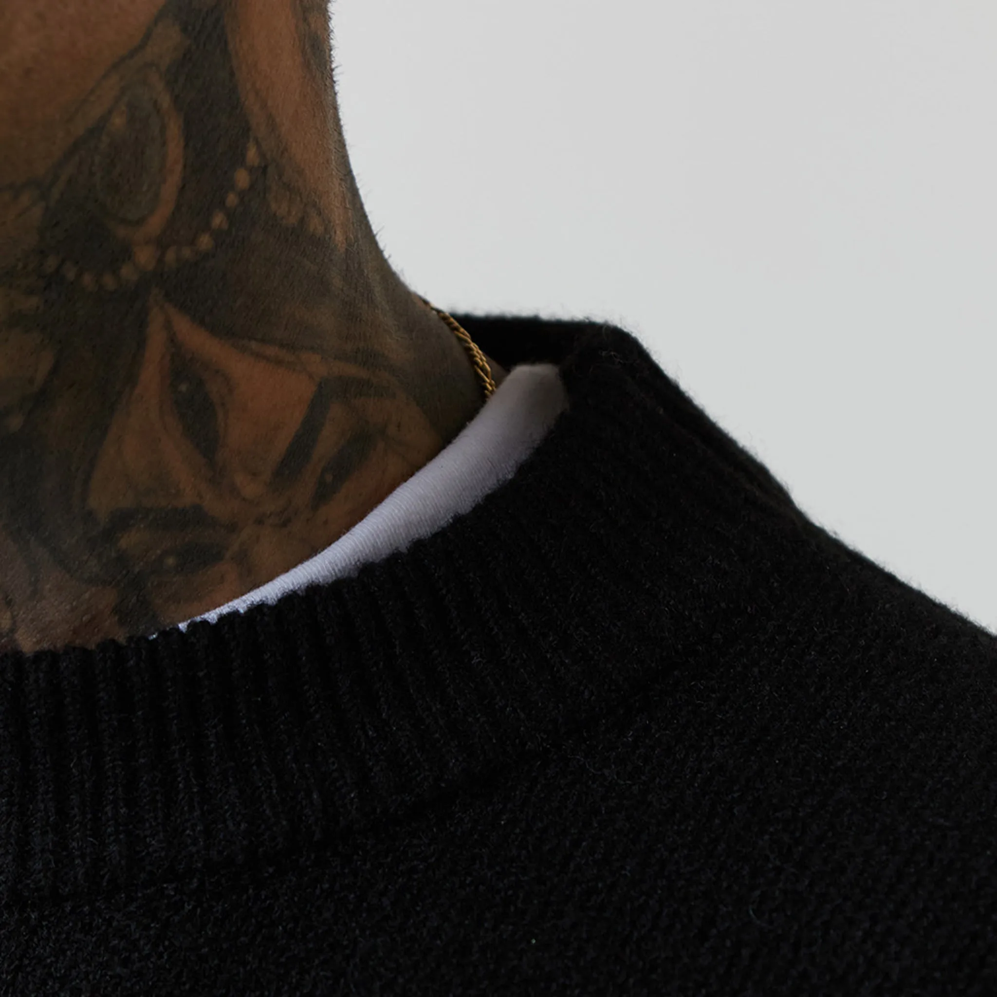 Knitted Crewneck Set | Black