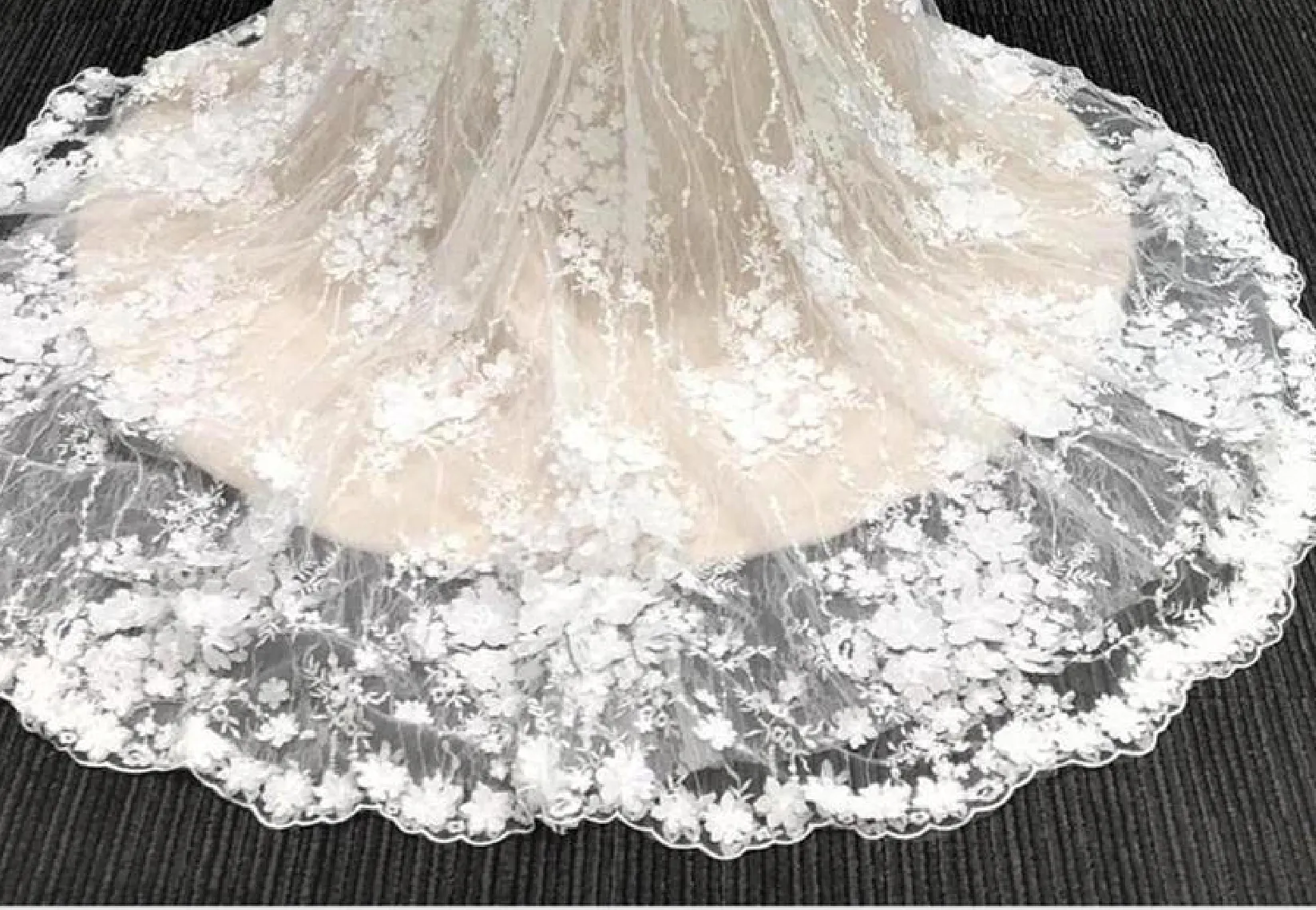 Lace Illusion Sleeve Mermaid Sweetheart Bridal Gown