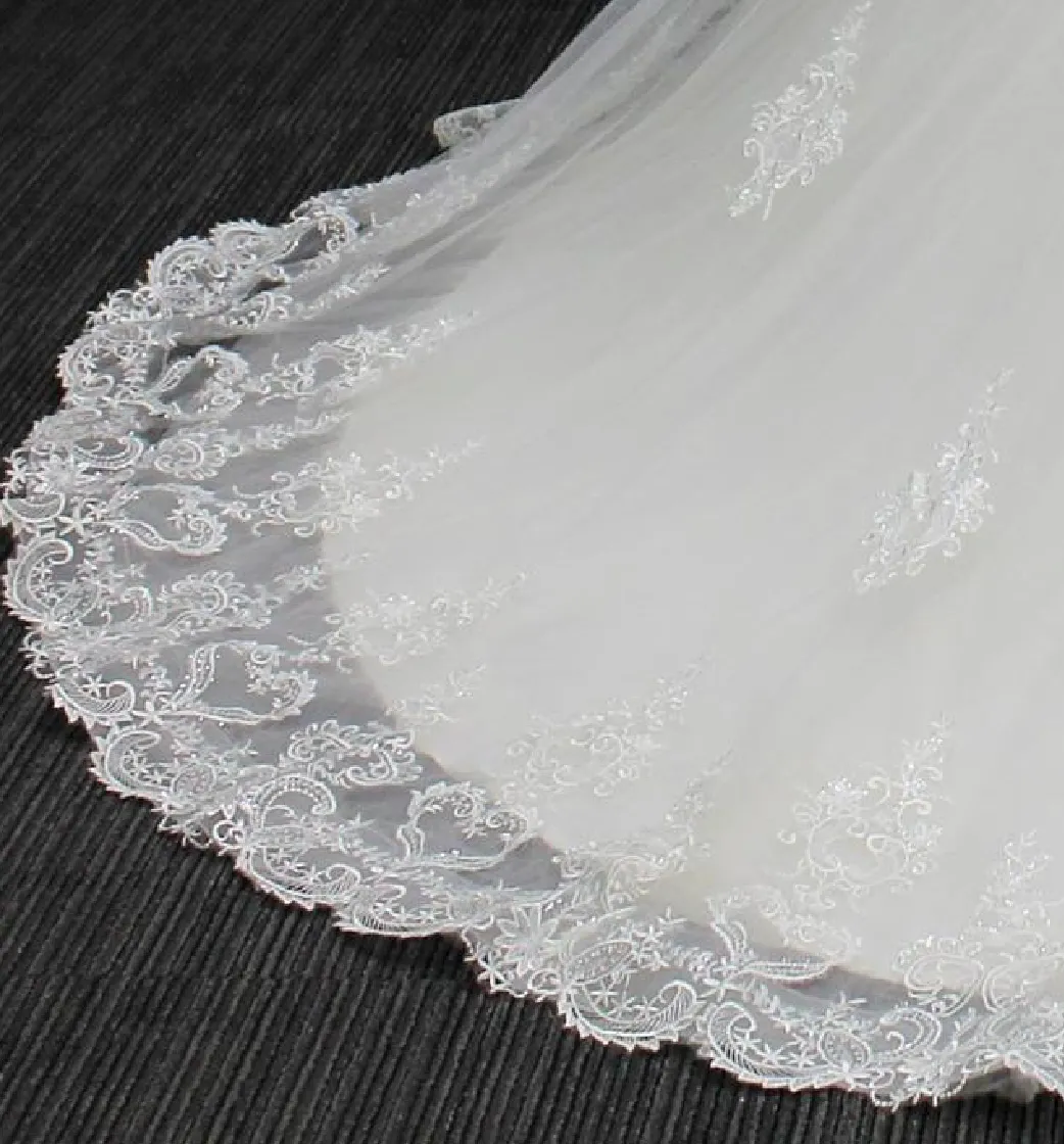 Lace Pearl Sleeveless A Line Bridal Wedding Gown