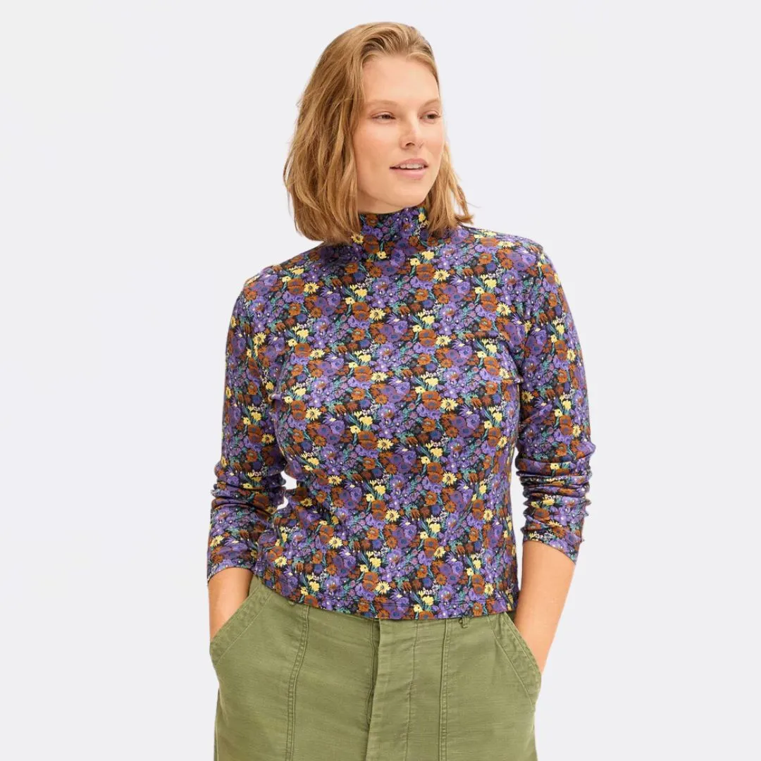 Le Turtleneck (Purple Fall Floral)