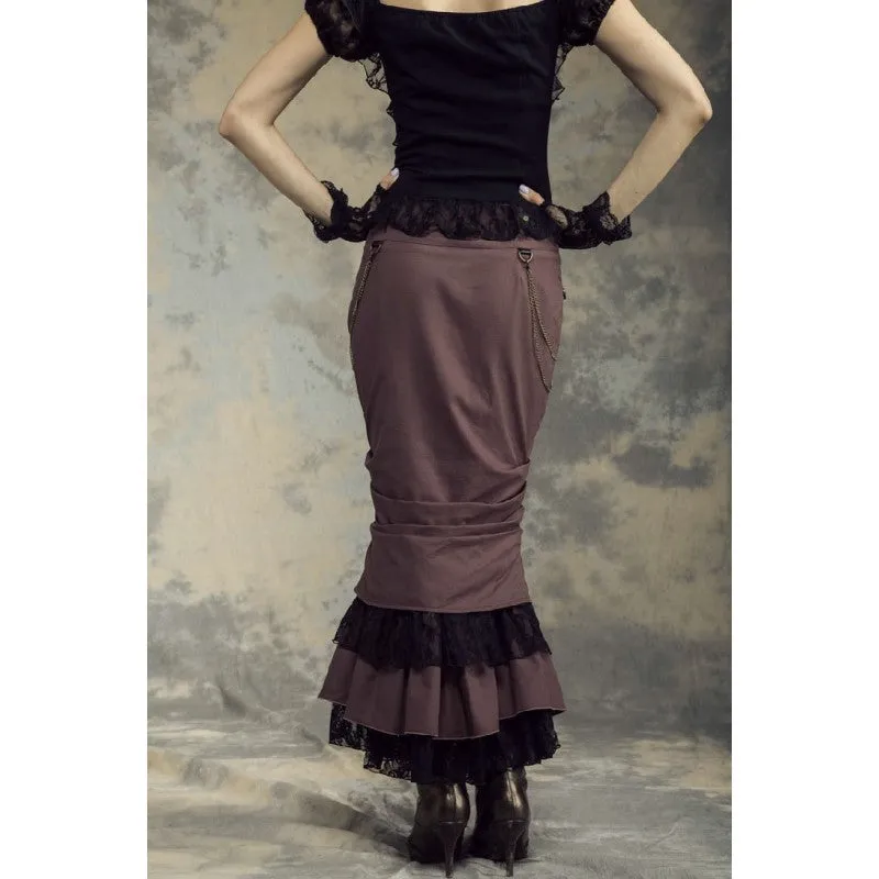 Leather & Lace Steampunk Skirt