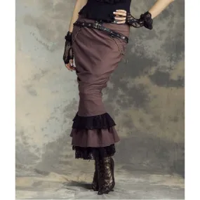 Leather & Lace Steampunk Skirt