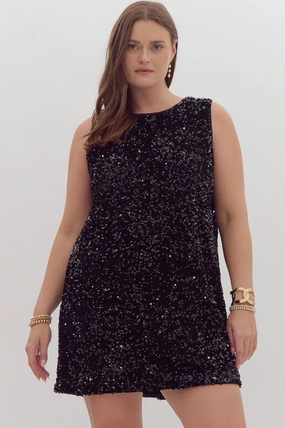 Little Black Sequins Dress