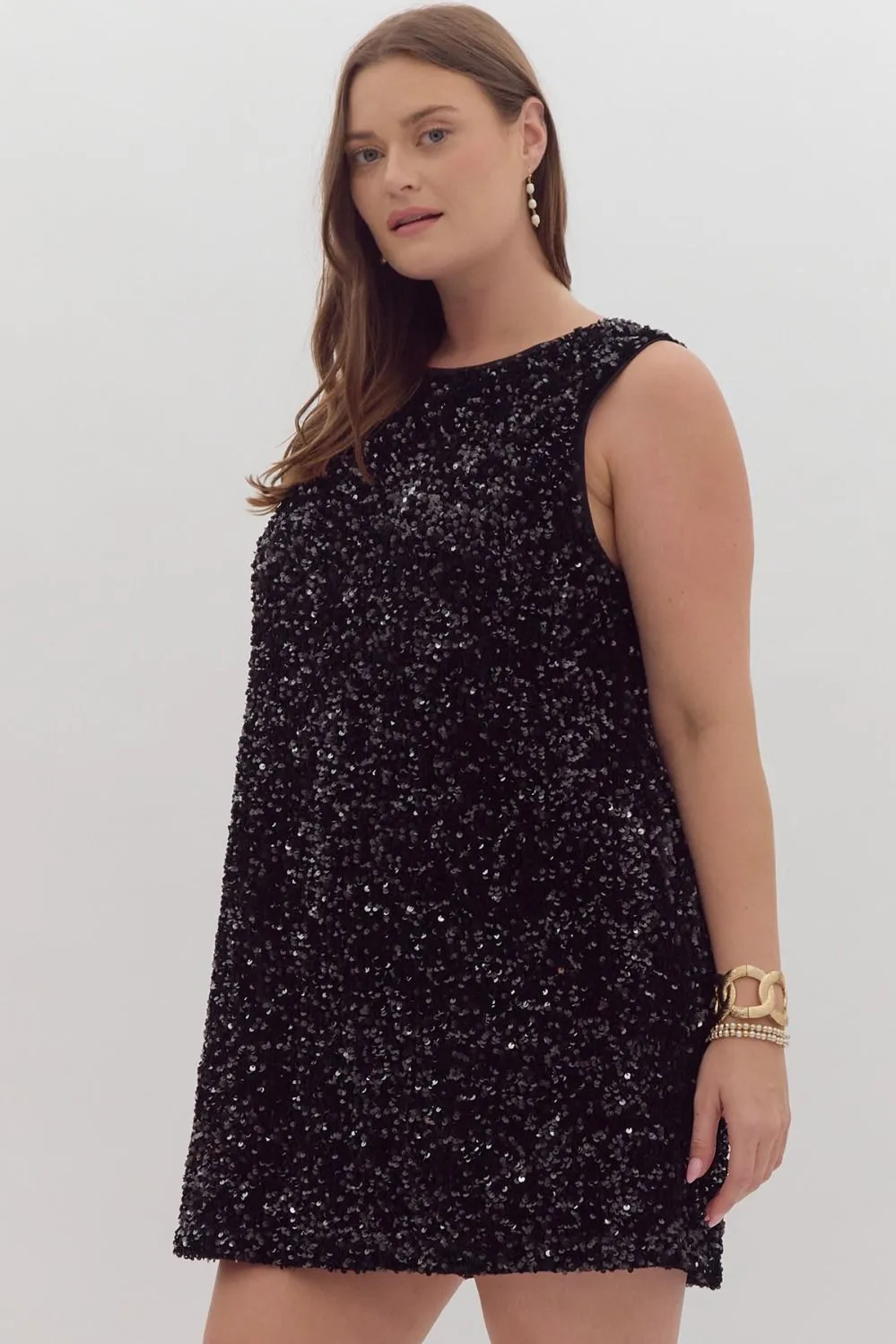 Little Black Sequins Dress