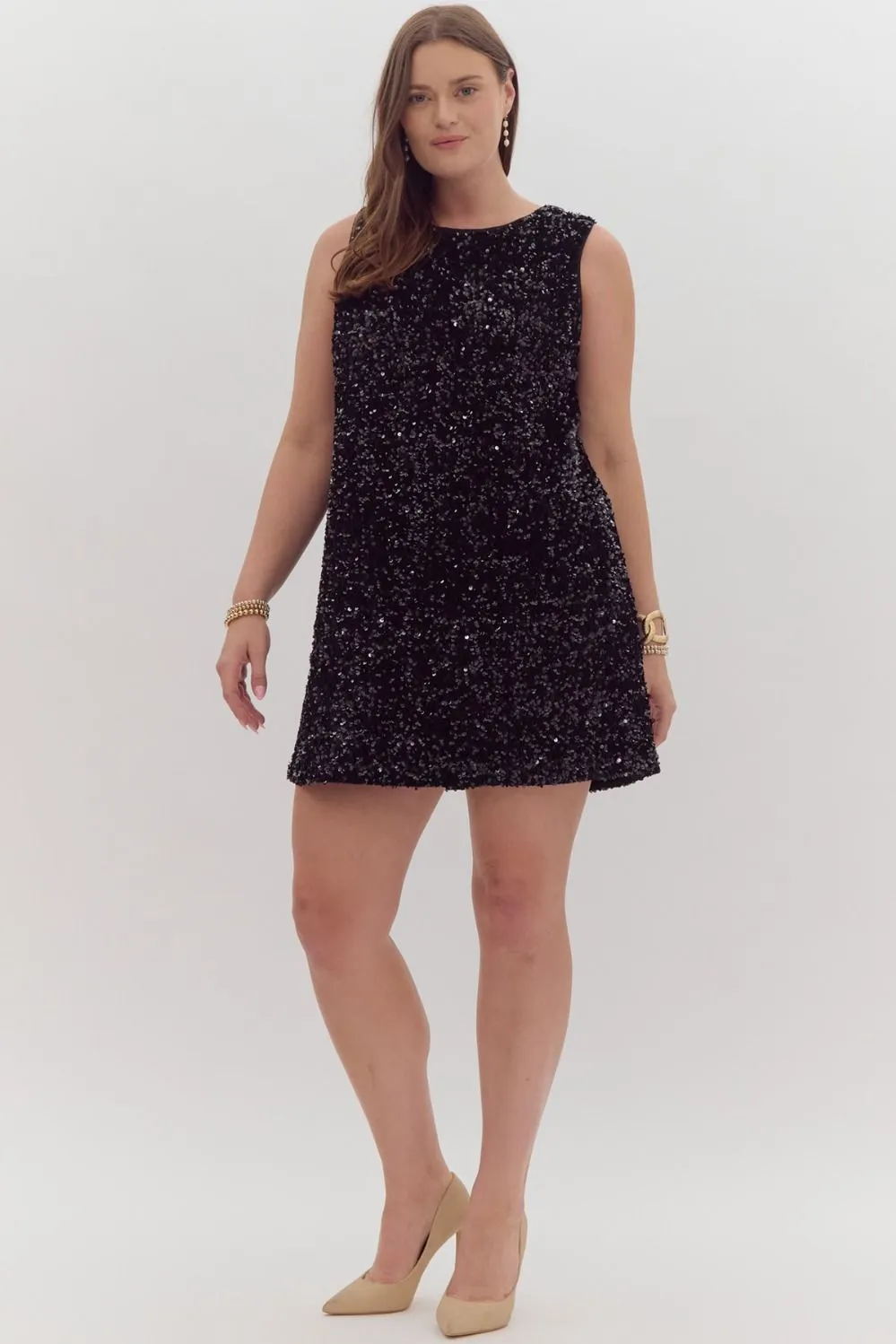 Little Black Sequins Dress