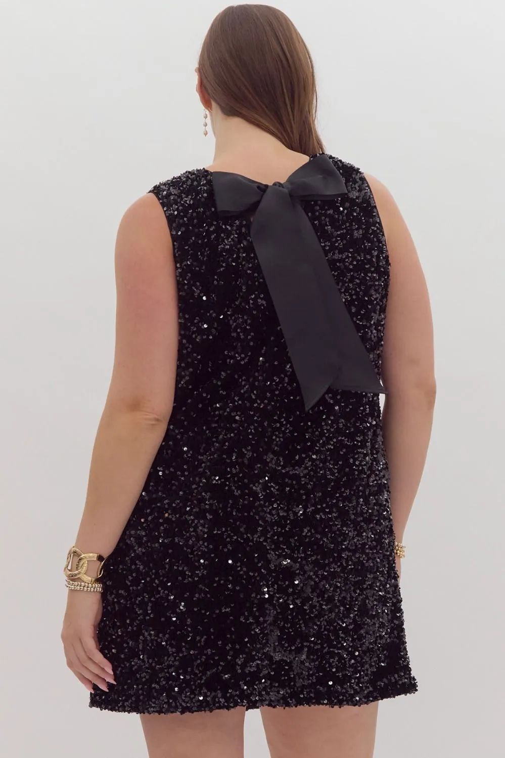 Little Black Sequins Dress