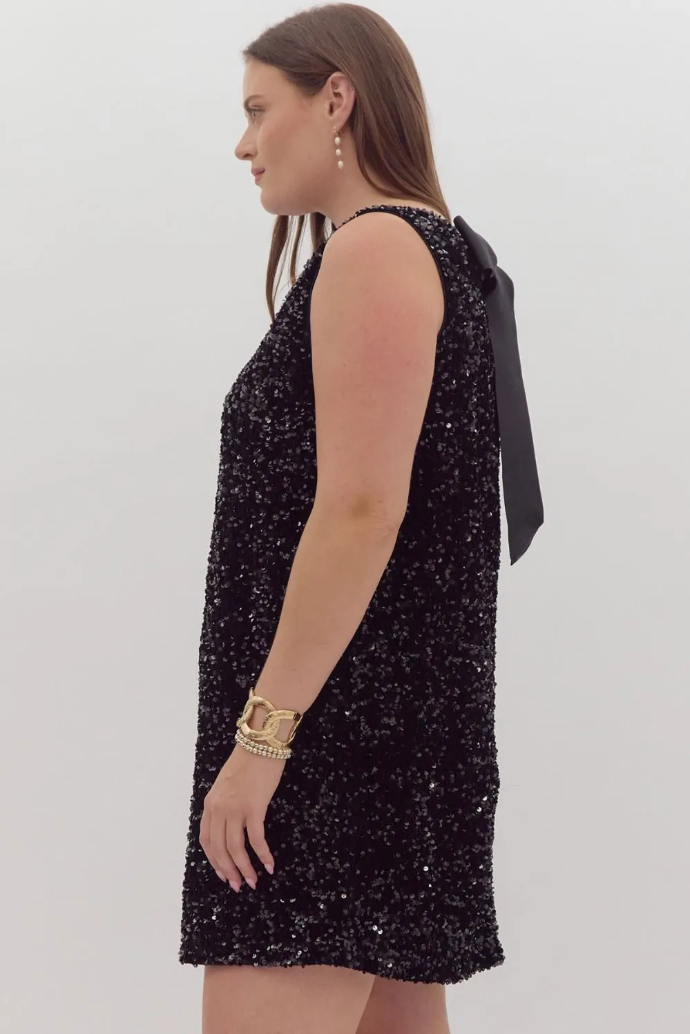 Little Black Sequins Dress