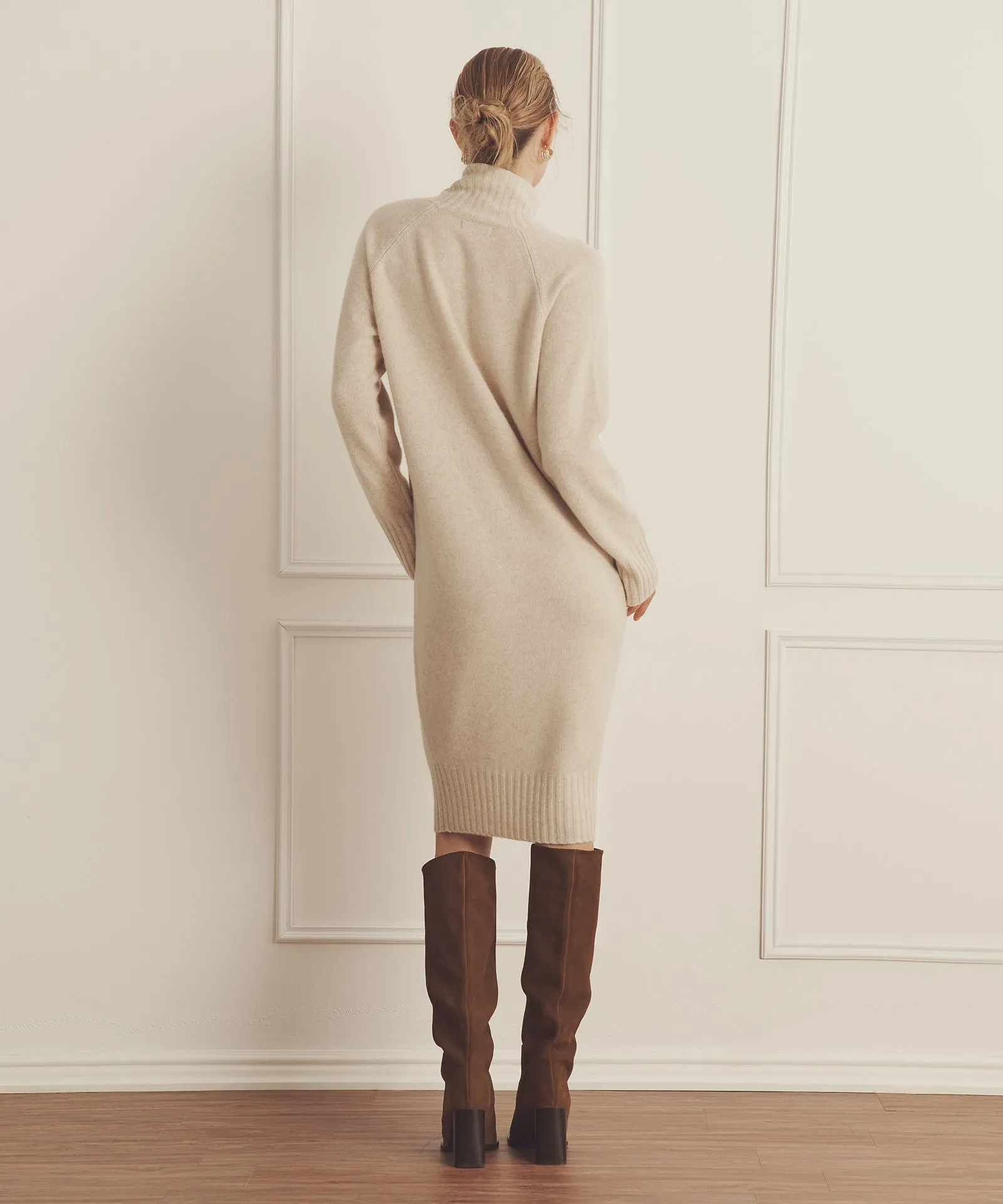 Luxe Cashmere Turtleneck Dress