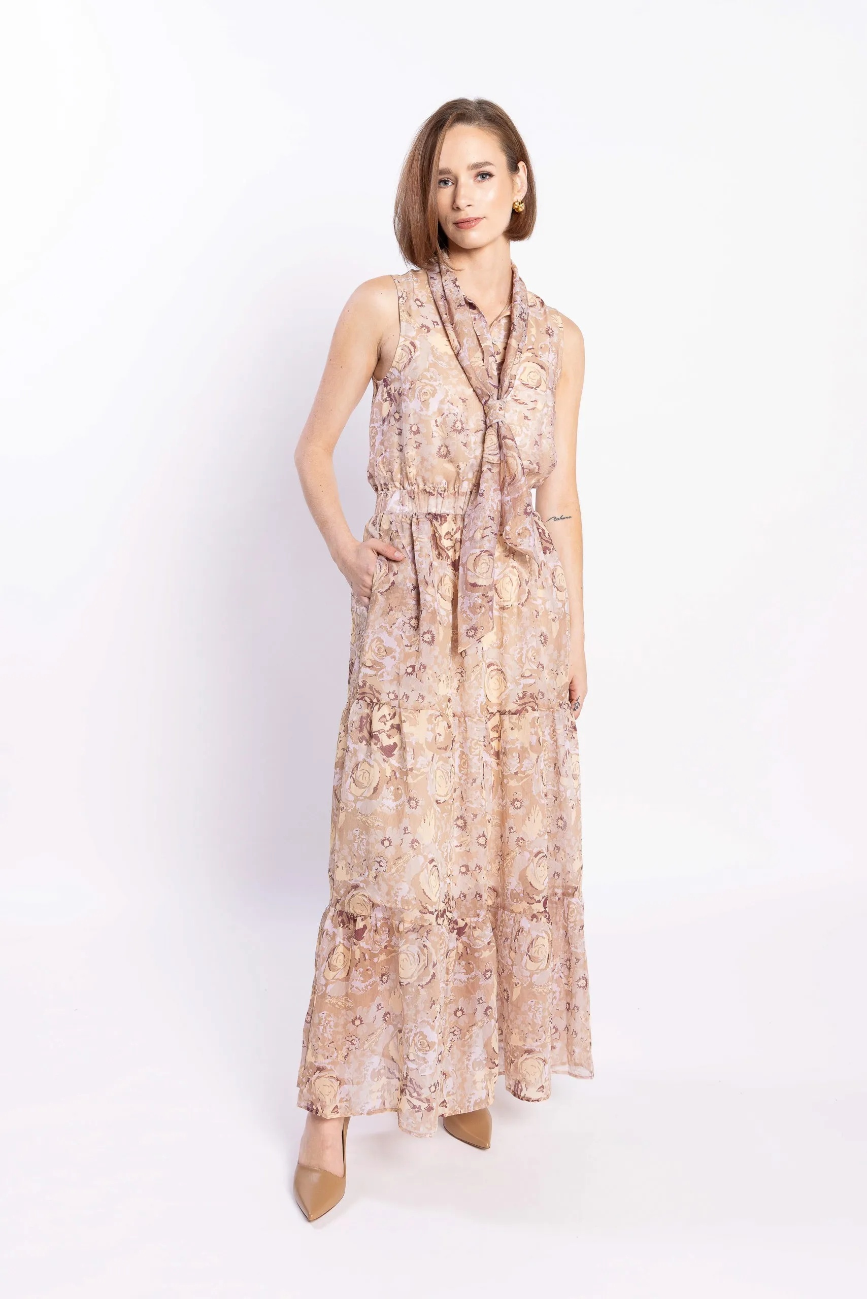 Melrose Dress - Gold Rose