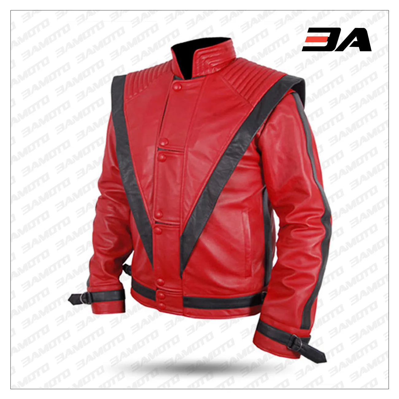 Michael Jackson Red Thriller Leather Jacket Costume