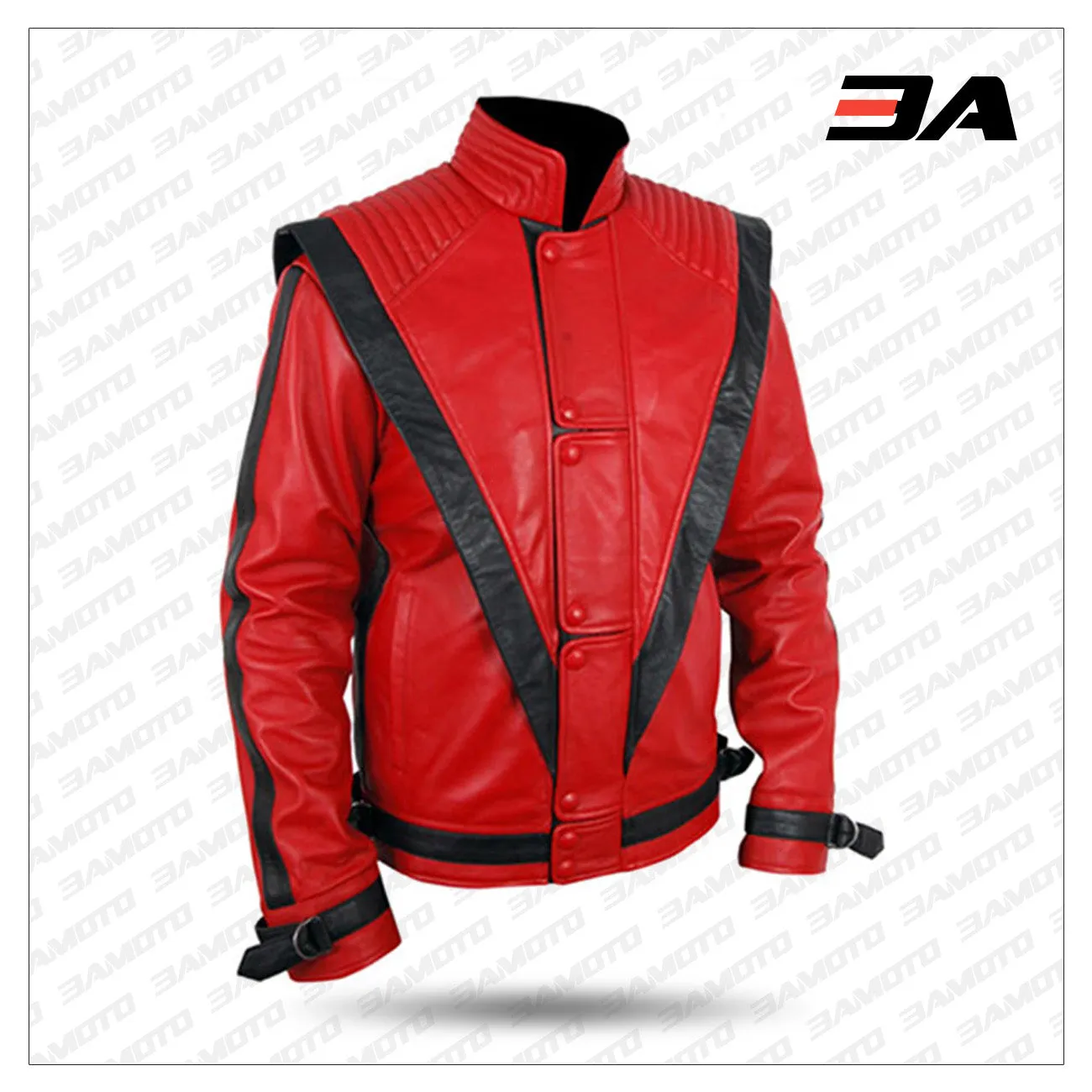 Michael Jackson Red Thriller Leather Jacket Costume