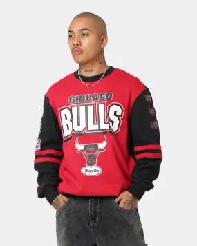 Mitchell & Ness Chicago Bulls All Over Print Crewneck 2.0 Scarlet