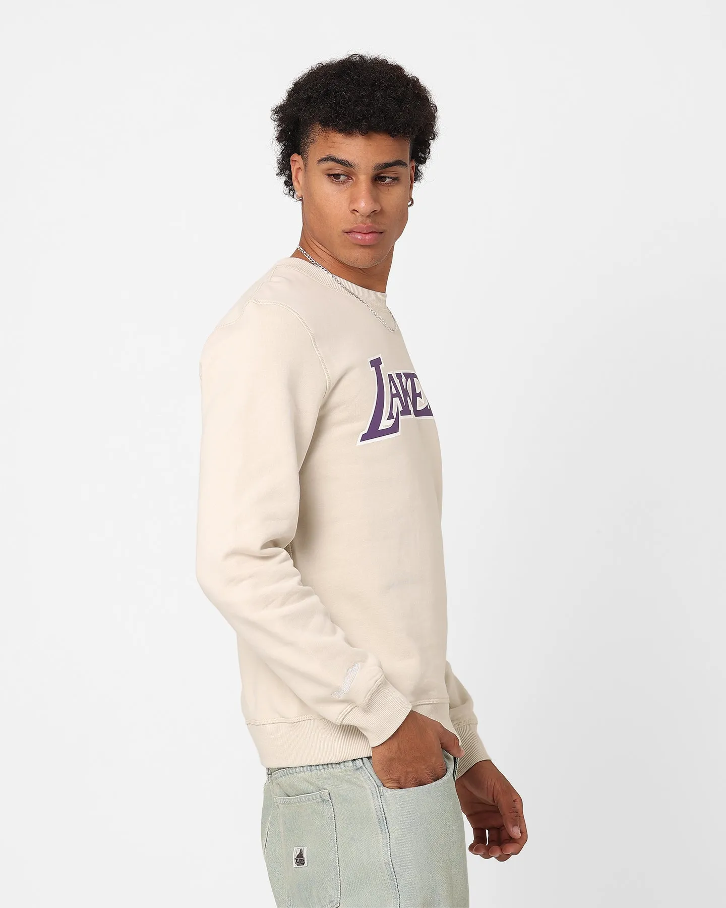 Mitchell & Ness Los Angeles Lakers Basic Team Logo Crewneck Clay