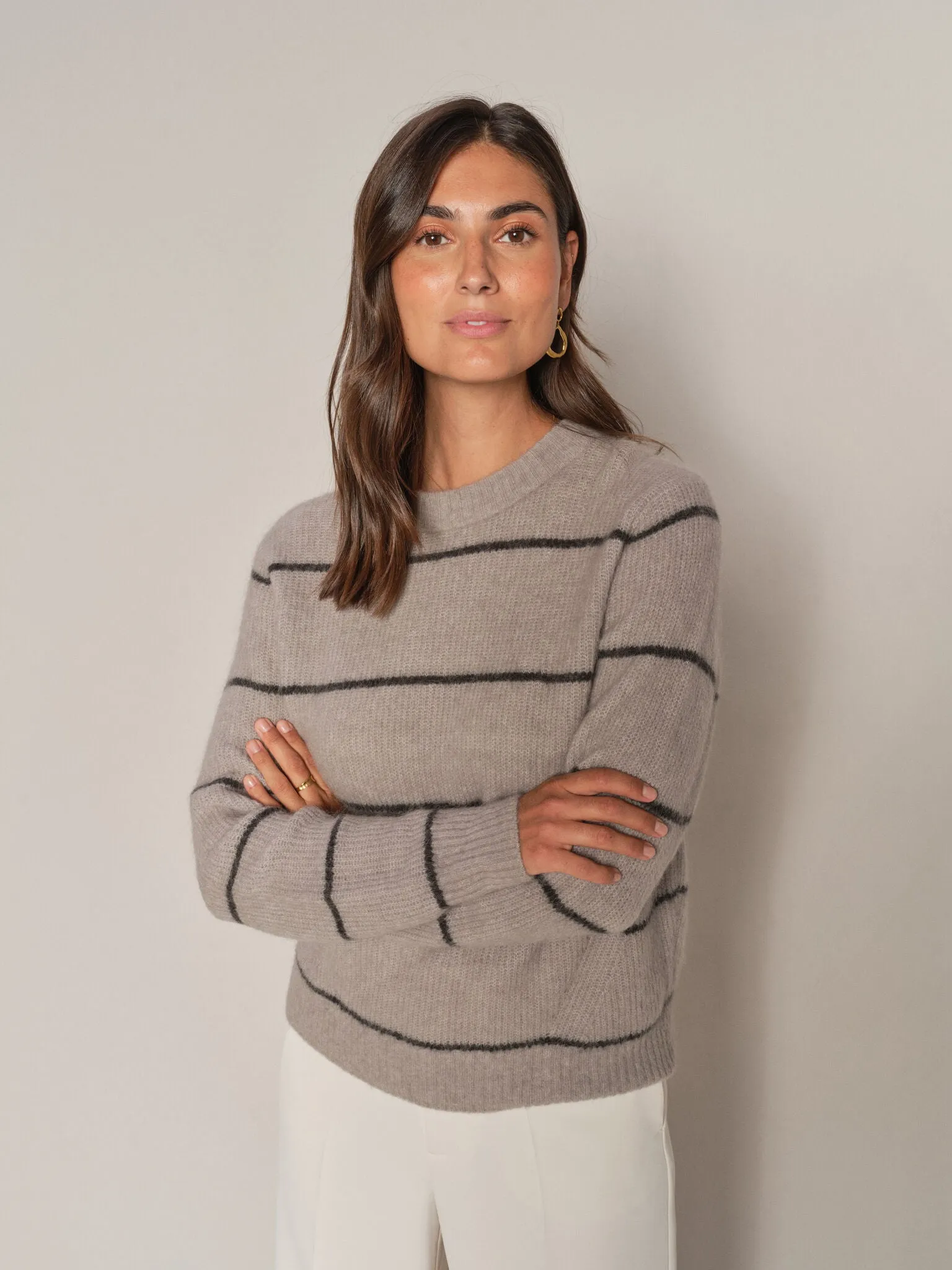 MMThora Slim Stripe Crewneck Knit