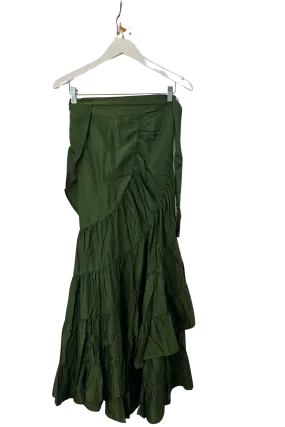 Moss Silk Flamenco Skirt