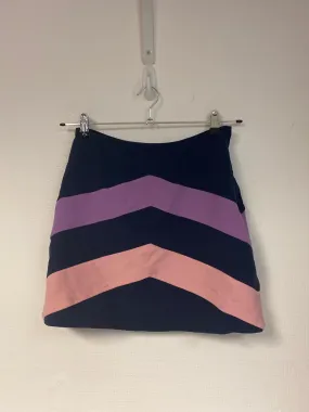 Navy, blue and pink striped mini skirt, & Other Stories, Size 8