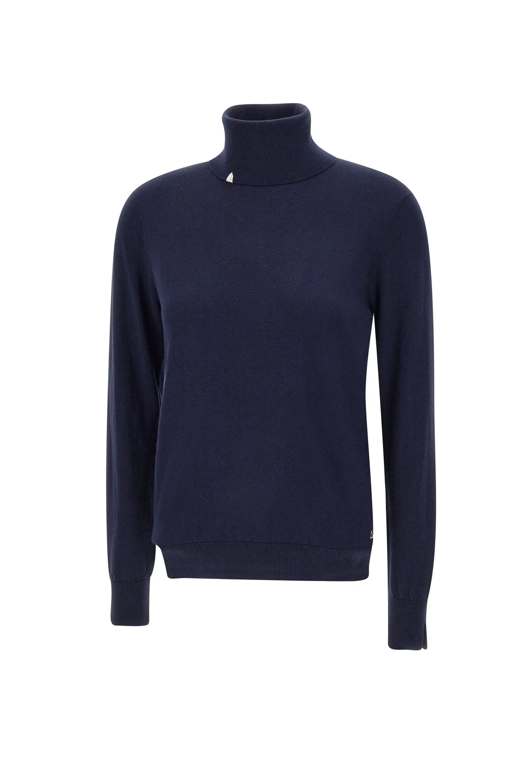 Navy Blue Turtleneck Wool Sweater